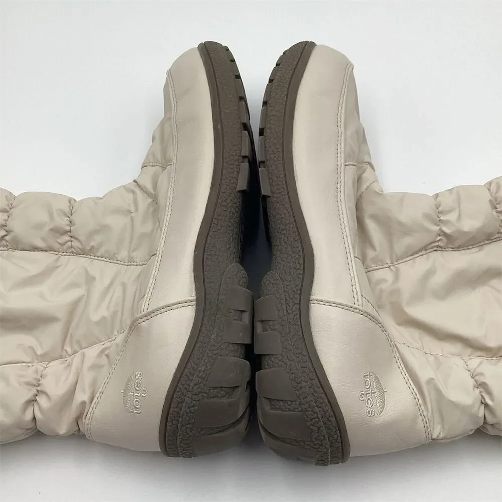 Totes Women's Ivory Waterproof‎ Mid-Calf Snow Boots Size 10 Winter Casual